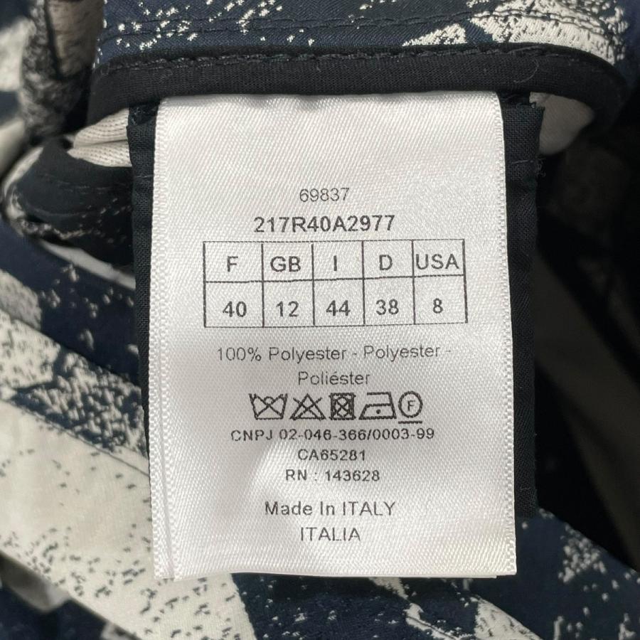 【値下げ】Christian Dior スタープリント ハーフジップワンピース 217R40A2977 ホワイト×ネイビー サイズ：F 40 (堀江店の画像