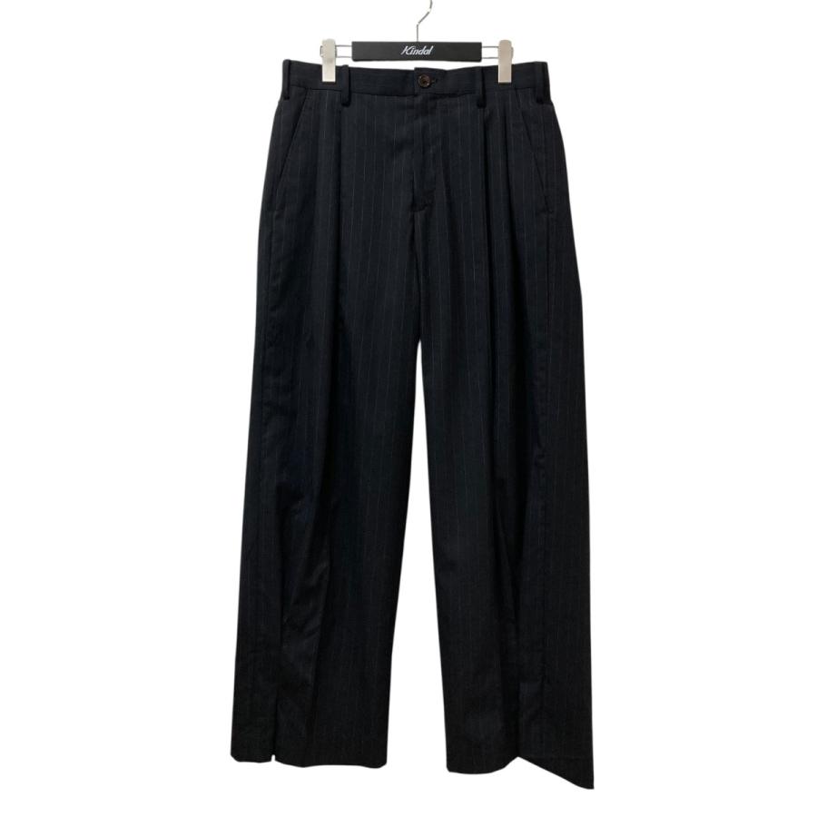 KHOKI 25SS Pinstripe-pattern pants スラックス 値下げ】KHOKI 2025SS Pinstripe-pattern pants ストライプ スラックス