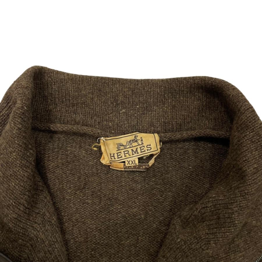 【値下げ】HERMES ハーフジップニット ブラウン サイズ：XXL (堀江店)_5