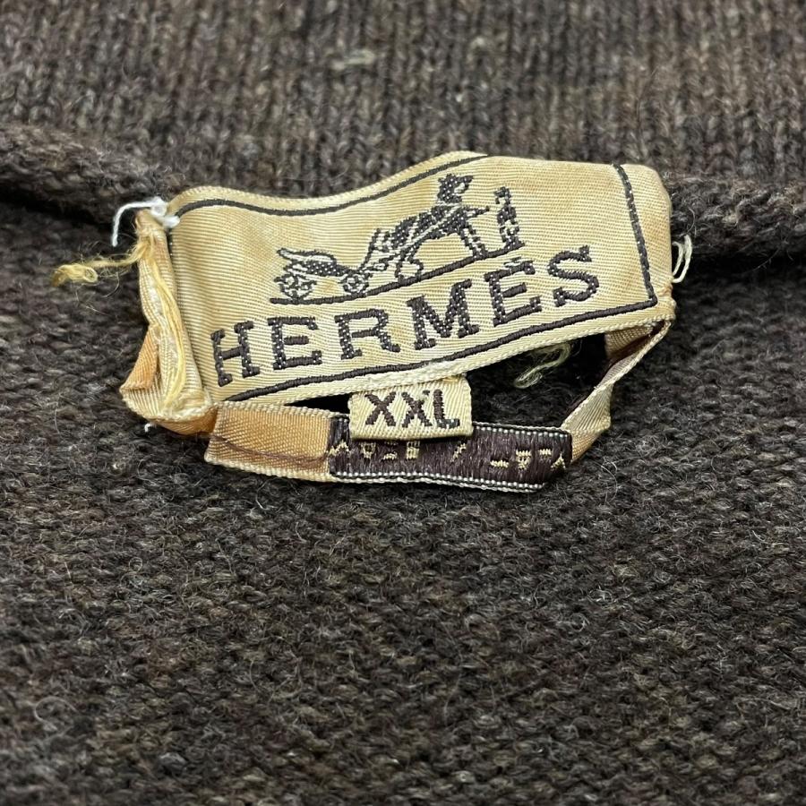 【値下げ】HERMES ハーフジップニット ブラウン サイズ：XXL (堀江店)_7