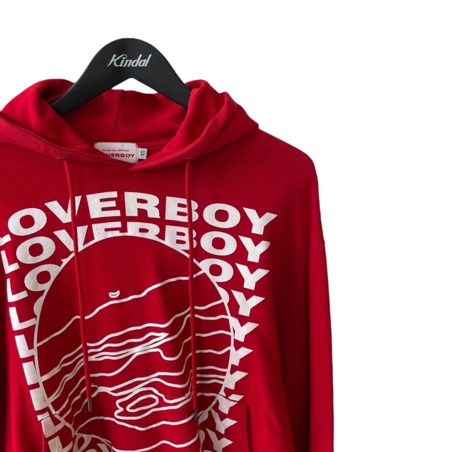 値下げ】CHARLES JEFFREY LOVERBOY パーカー レッド サイズ：XS