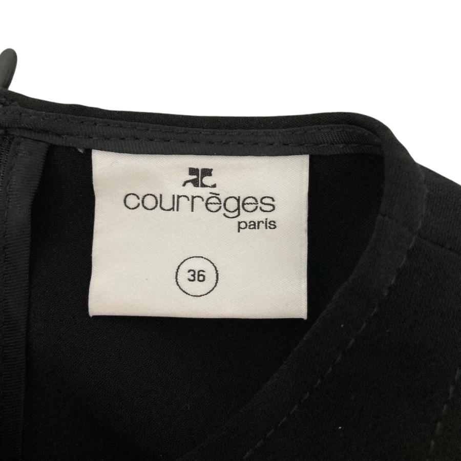courreges（クレージュ） ノースリーブワンピース ブラック サイズ：36 