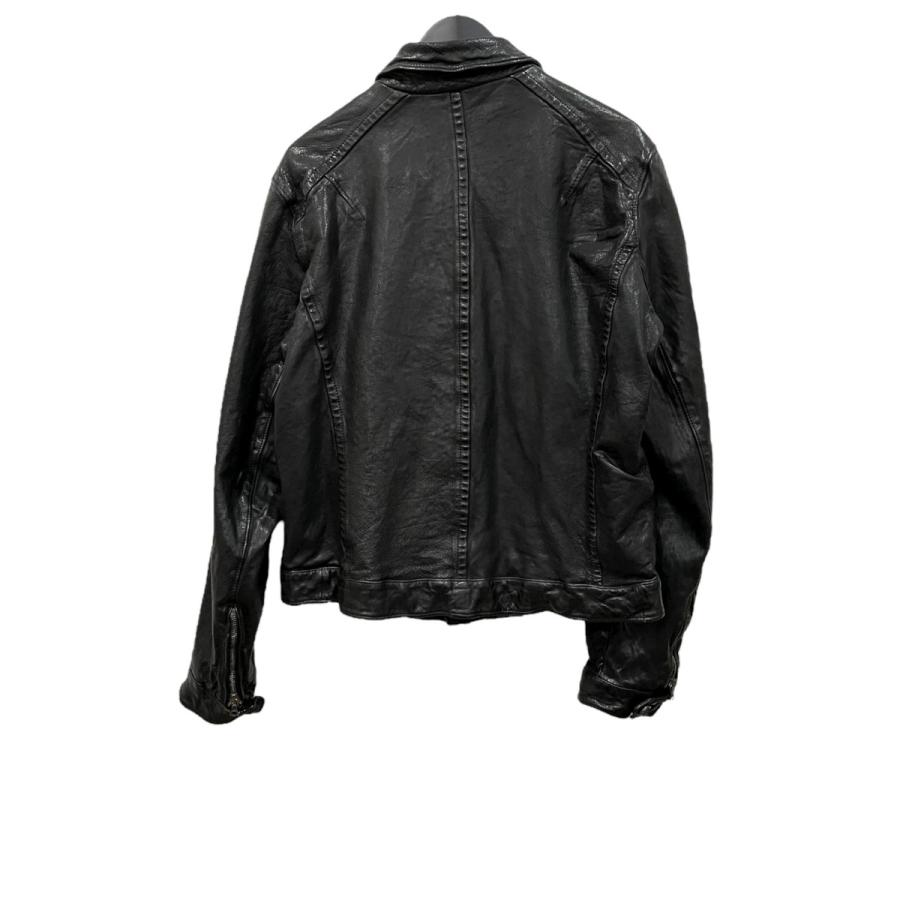 NEIL BARRETTブラックレザージャケット NEIL BARRETT ブラックレザーダブルライダースジャケット NEIL BARRETT