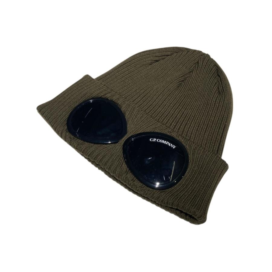 【新品　未使用】C.P. COMPANY Goggle ビーニー オリーブ Goggle wool beanie in green - C P Company | Mytheresa