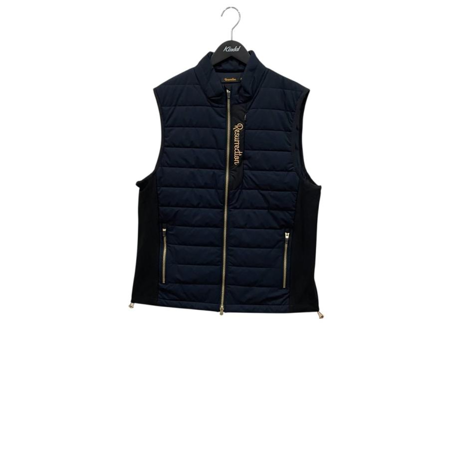 Resurrection レザレクション ベスト ネイビー メンズ XL ダウン Resurrection レザレクション Resurrection 2TONE 中綿ベスト BE34VS18