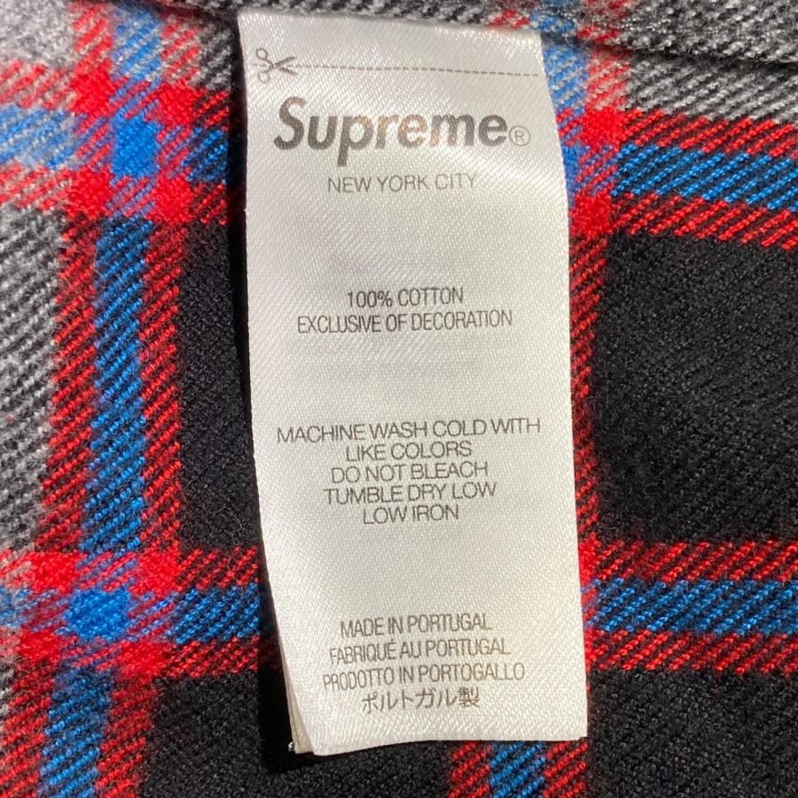 Supreme グレー系チェックネルシャツ Mサイズ Supreme - supreme フランネルチェックシャツ グレー ネルシャツの通販