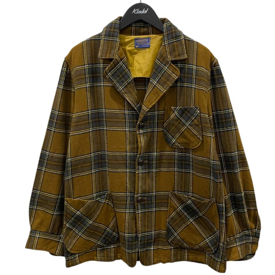 ペンドルトン　チェック　アウター PENDLETON（ペンドルトン） チェック柄オープンカラーウールジャケット