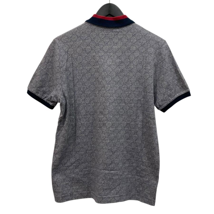 グッチ GUCCI ポロシャツ 161423 グレー×レッド サイズ：L 【公式通販】