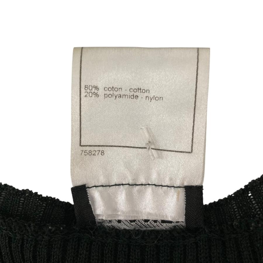 CHANEL - CHANEL 06P P28460K00111 コットン ニットベスト CHANEL（シャネル） ノースリーブニット P28460K00111 ブラック サイズ