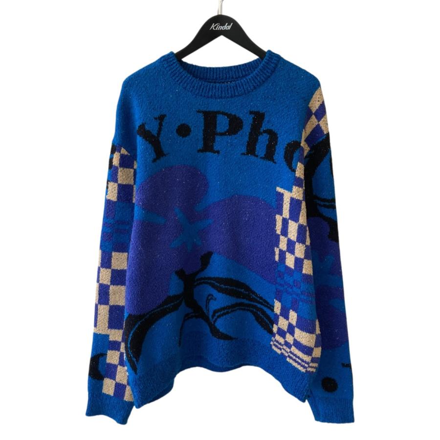 コッキ KHOKI Intarsia-knit jumper ニット 24FW-K-01 ブルー