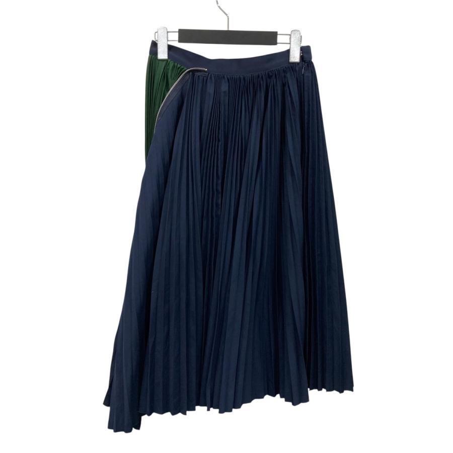 sacai（サカイ） ジッパープリーツスカート SCW-086 ネイビー