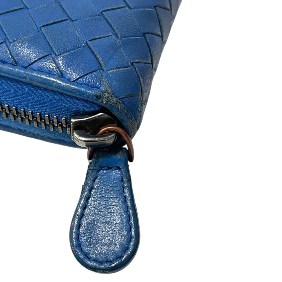 専用◆正規品◆現行ボッティガヴェネタイントレチャート 長財布ブルー系 BOTTEGA VENETA（ボッテガ・ヴェネタ） イントレチャート 長財布