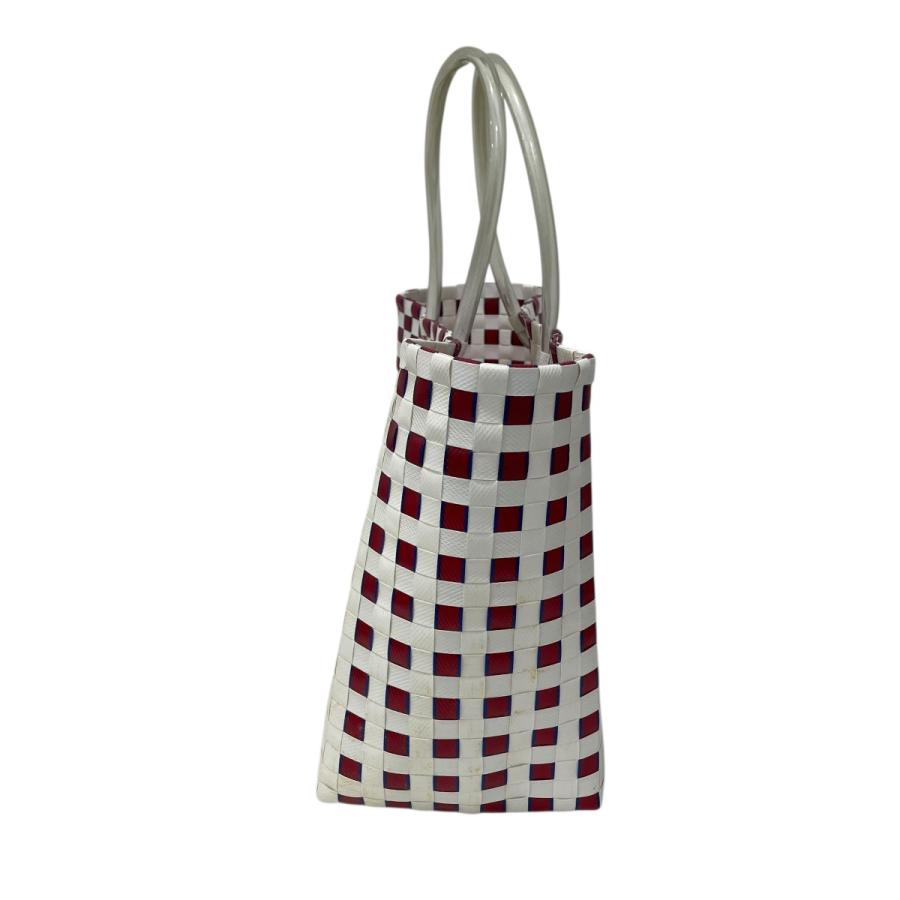 MARNI（マルニ） カゴバッグ ホワイト×レッド : カインドオルYahoo!店 