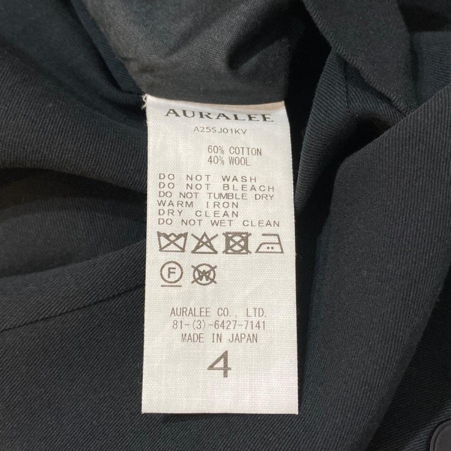 オーラリー AURALEE 25SS LIGHT COTTON WOOL VIYELLA JACKET ジャケット A25SJ01KV ブラック サイの画像