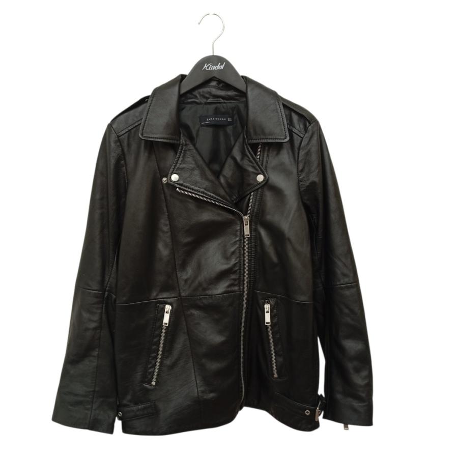ZARA♡ブラックレザーライダースジャケット ZARA（ザラ） ライダースジャケット ブラック サイズ：M