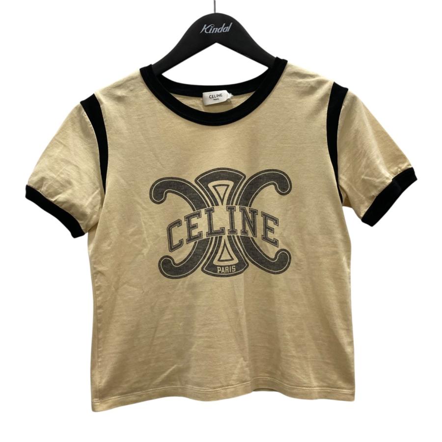 CELINE（セリーヌ） トリオンフ ロゴ 半袖Tシャツ 2X58B671Q ベージュ 