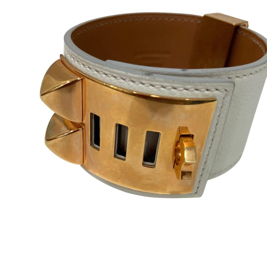 エルメス HERMES コリエドシアン ブレスレット A刻印 ゴールド×ホワイトの画像