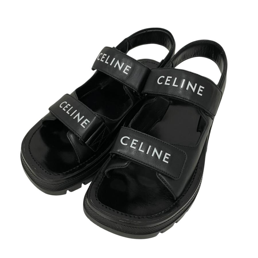 CELINE ブラック ストラップサンダル CELINE（セリーヌ） ビリー ストラッピーサンダル ストラップサンダル