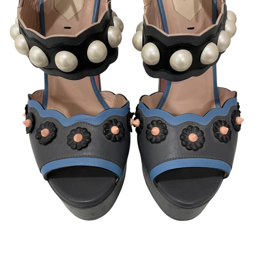 FENDI（フェンディ） ヒールサンダル グレー サイズ：38