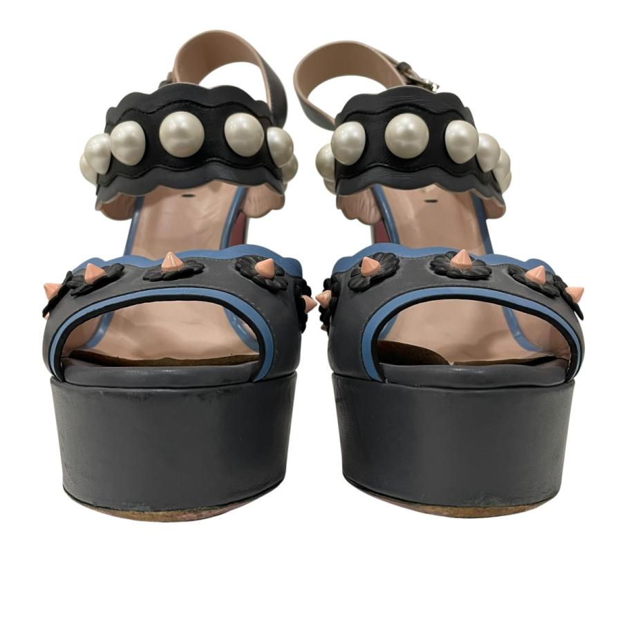 FENDI（フェンディ） ヒールサンダル グレー サイズ：38