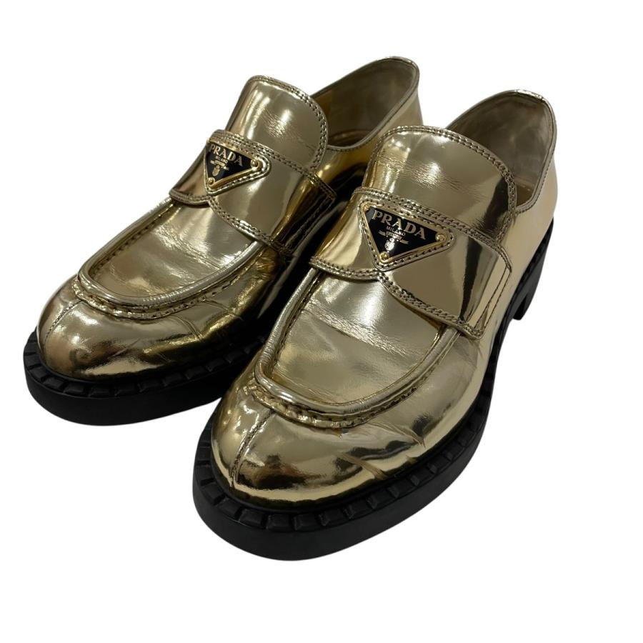 PRADA（プラダ） チョコレート ブラッシュッドレザー ローファー 