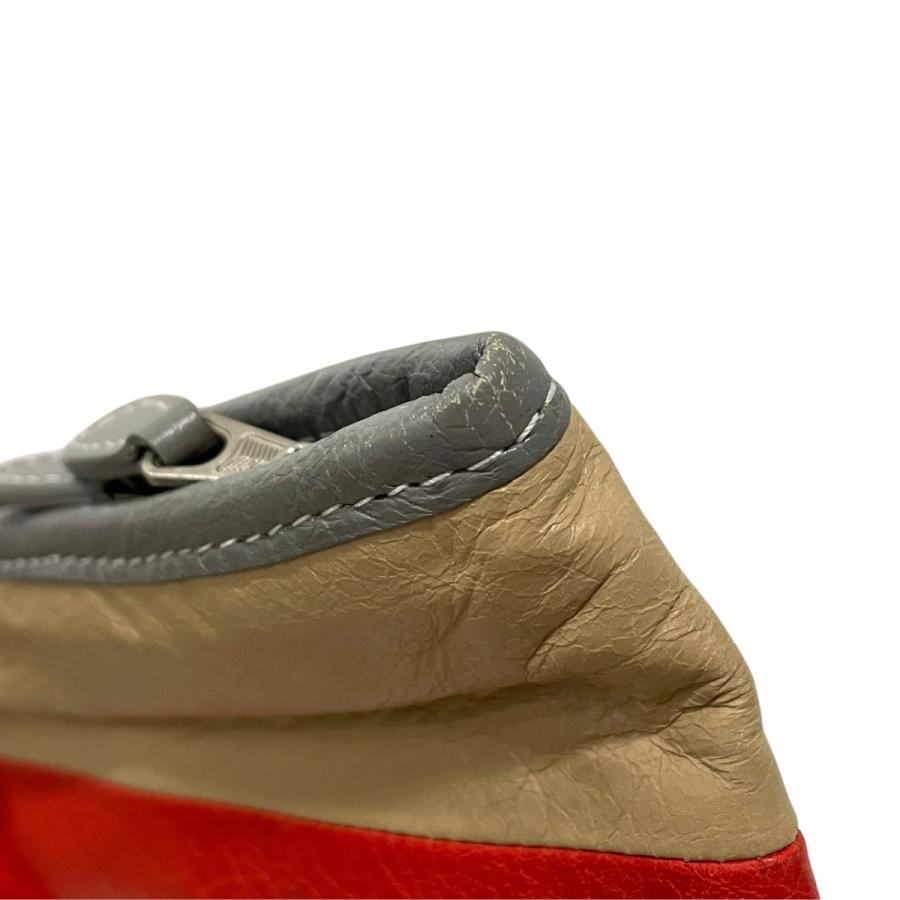 BALENCIAGA（バレンシアガ） クラッチバッグ 443658 グレー×オレンジ