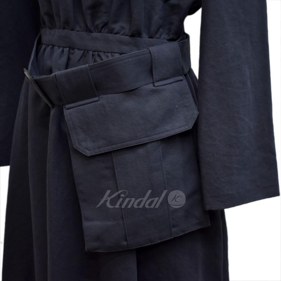 LE CIEL BLEU 19SS ウエストベルトロングワンピース コットンリネン 