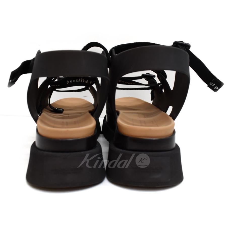 beautiful people × UNITED TOKYO クリアソールロゴテープサンダル  