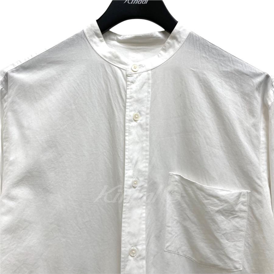 COMOLI 21SS バンドカラーシャツ T01-02002 ホワイト サイズ：1 (梅田 