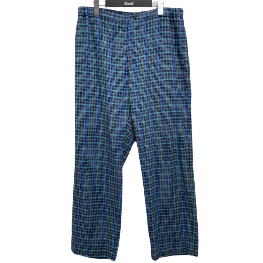 UNUSED flannel check pants チェックイージーパンツ UW0988 ブルー 