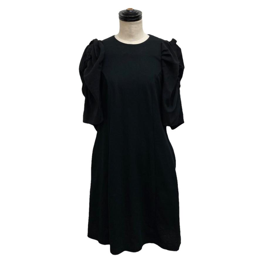 AKIRANAKA AKIRA NAKA ギャザードスリットスリーブ ジャージードレス  
