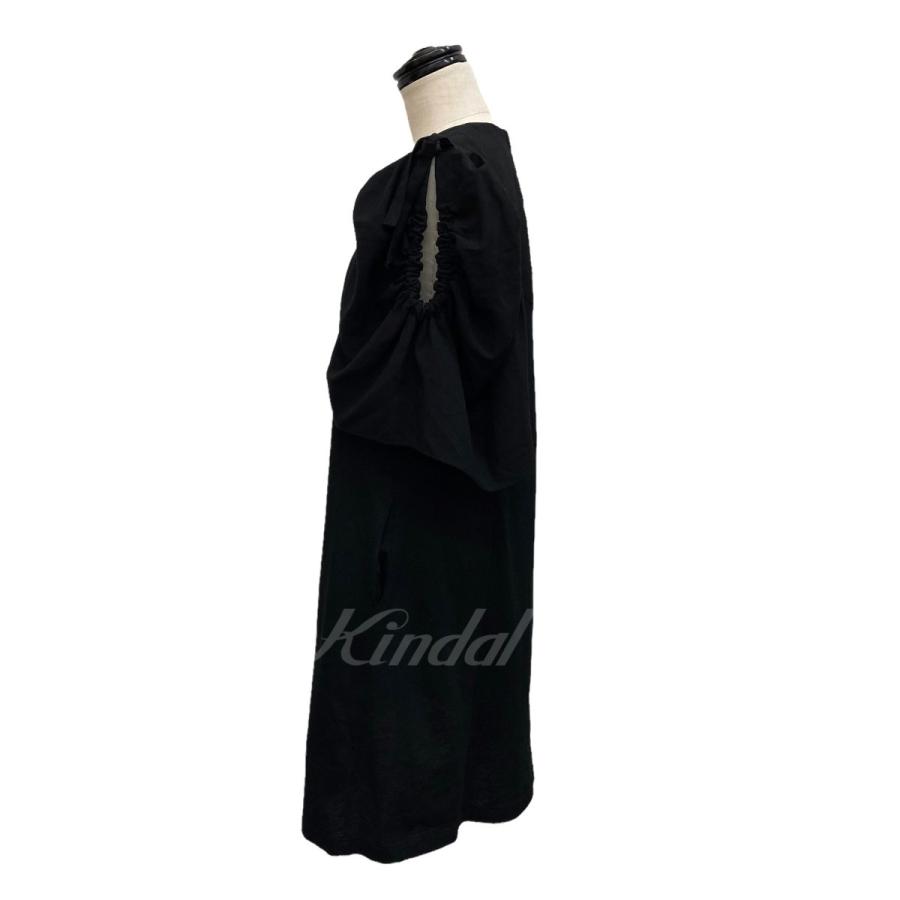 AKIRANAKA AKIRA NAKA ギャザードスリットスリーブ ジャージードレス  