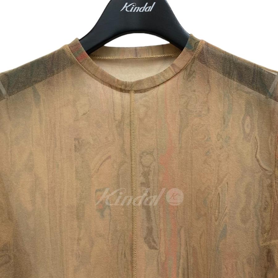 mame kurogouchi 22SS Marble Print Crew Neck Top シアーシャツ 