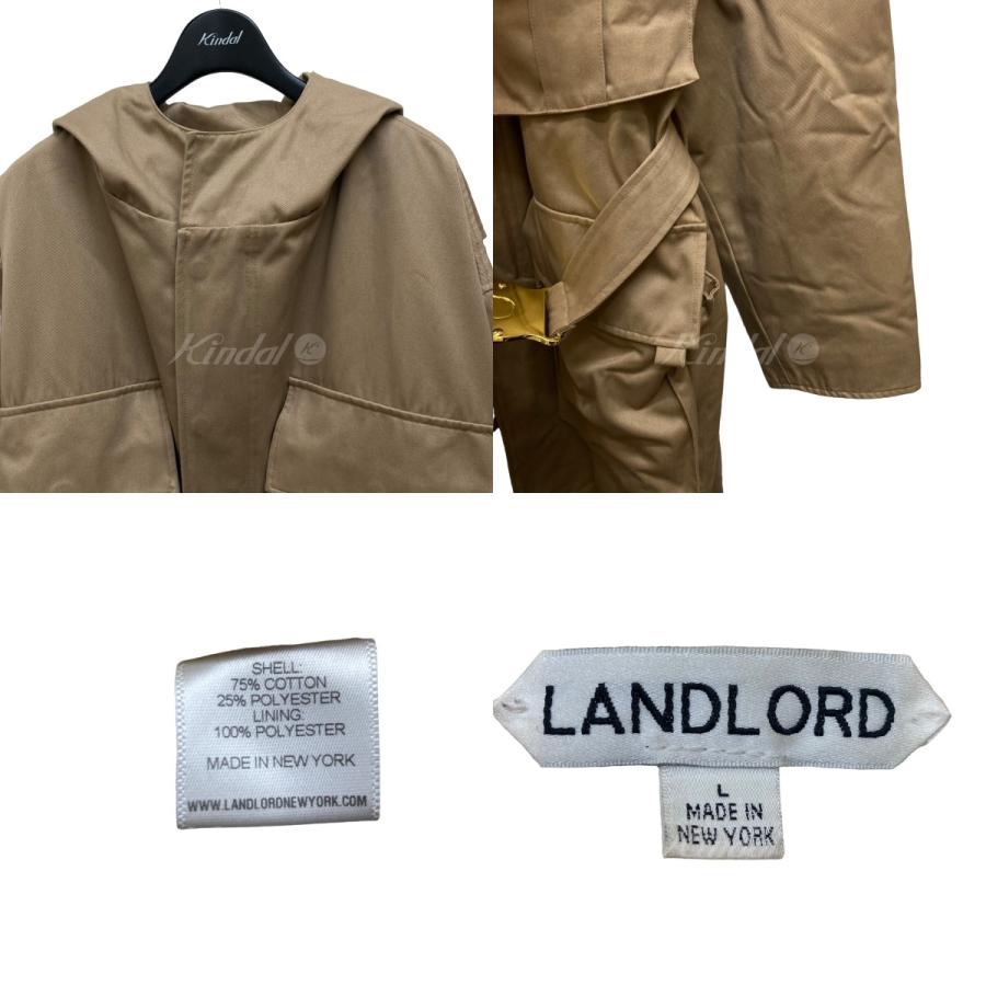 値下げ】LANDLORD HOOD COAT コート ベージュ サイズ：L (梅田クロス  