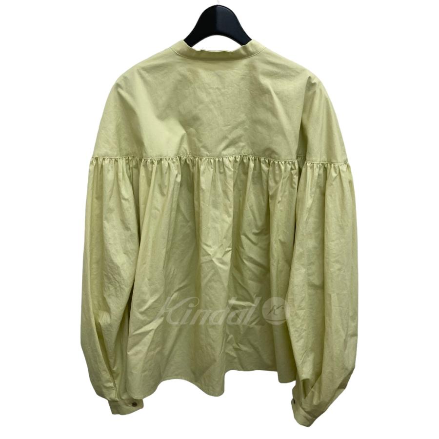 6 ROKU コットンギャザーシャツ　イエロー　ブラウス　長袖　コットン　36 6（ロク）の「＜6(ROKU)＞COTTON GATHER SHIRT/シャツ（シャツ