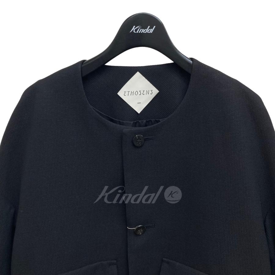 値下げ】ETHOSENS 22SS COLLARLESS BLOUSON ノーカラージャケット 