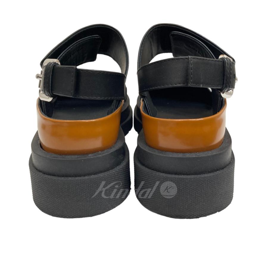 Plan C 【値下げ】PLAN Calfskin Crisscross Slingback Sandals 