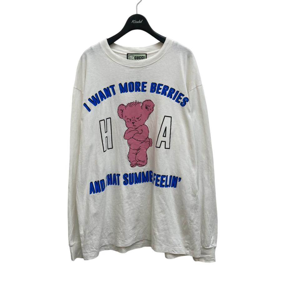 値下げ】GUCCI HA HA HA プリント ロングスリーブTシャツ ホワイト  