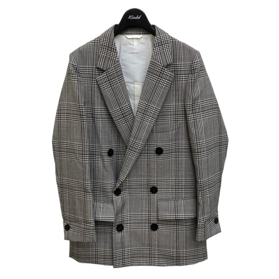 値下げ】OVERCOAT グレンチェックダブルジャケット F21J07-DWGC グレー 