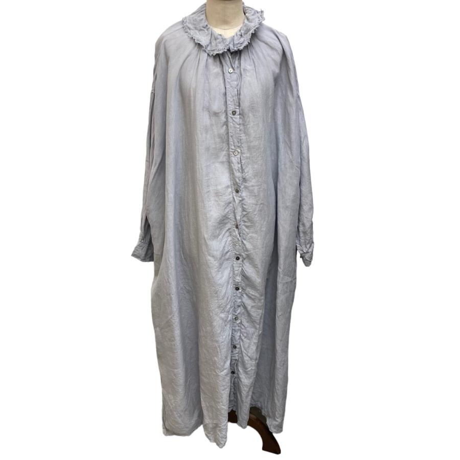 値下げ】nest Robe 23SS エシカルダイリネン2枚襟シャツワンピース  