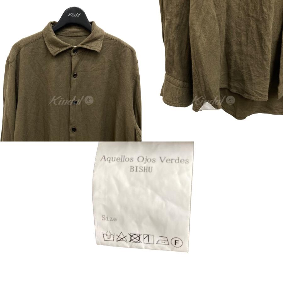 値下げ】AQUELLOS OJOS VERDES BISHU シャツ カーキ サイズ：Free (EC 