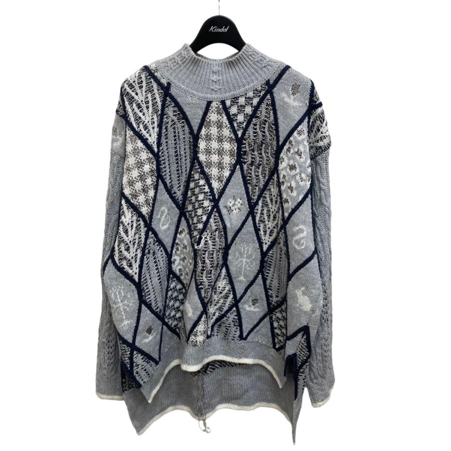 値下げ】rurumu 20AW ×KIDILL mix pattern knit ニット rrm20AW-KN02 