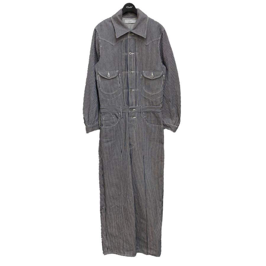 値下げ】SUGARHILL HICKKORY JUMPSUIT つなぎ ホワイト×ネイビー 