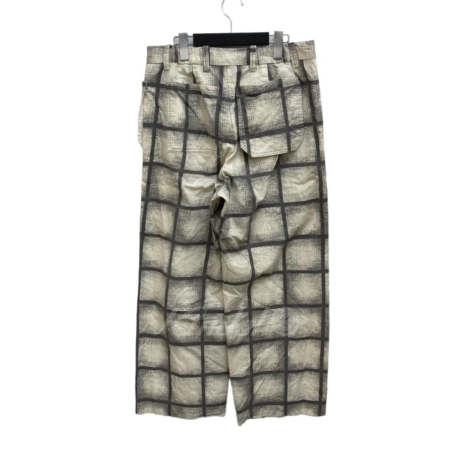 SUNSEA TRANSFER FLANNEL CHECK PANT イージーパンツ 22A47 ベージュ 
