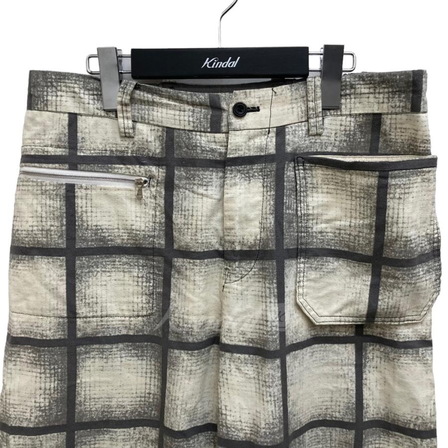 SUNSEA TRANSFER FLANNEL CHECK PANT イージーパンツ 22A47 ベージュ 