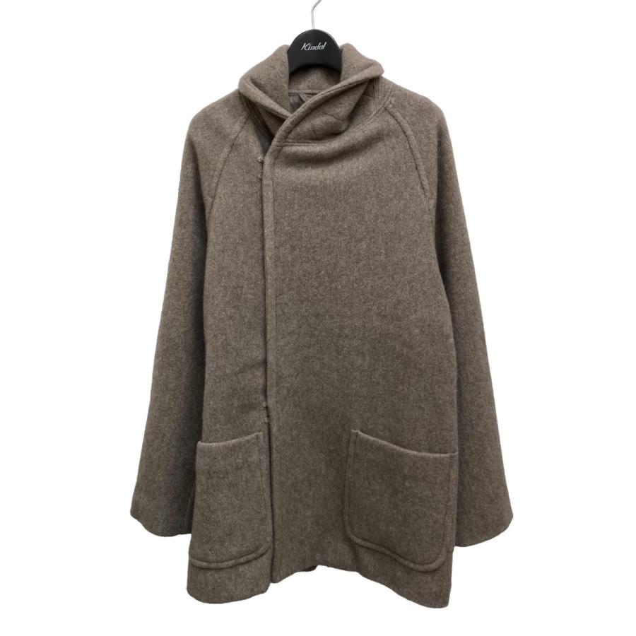 コモリ COMOLI 17AW ヤクウール ショールカラーコート ベージュ サイズ 