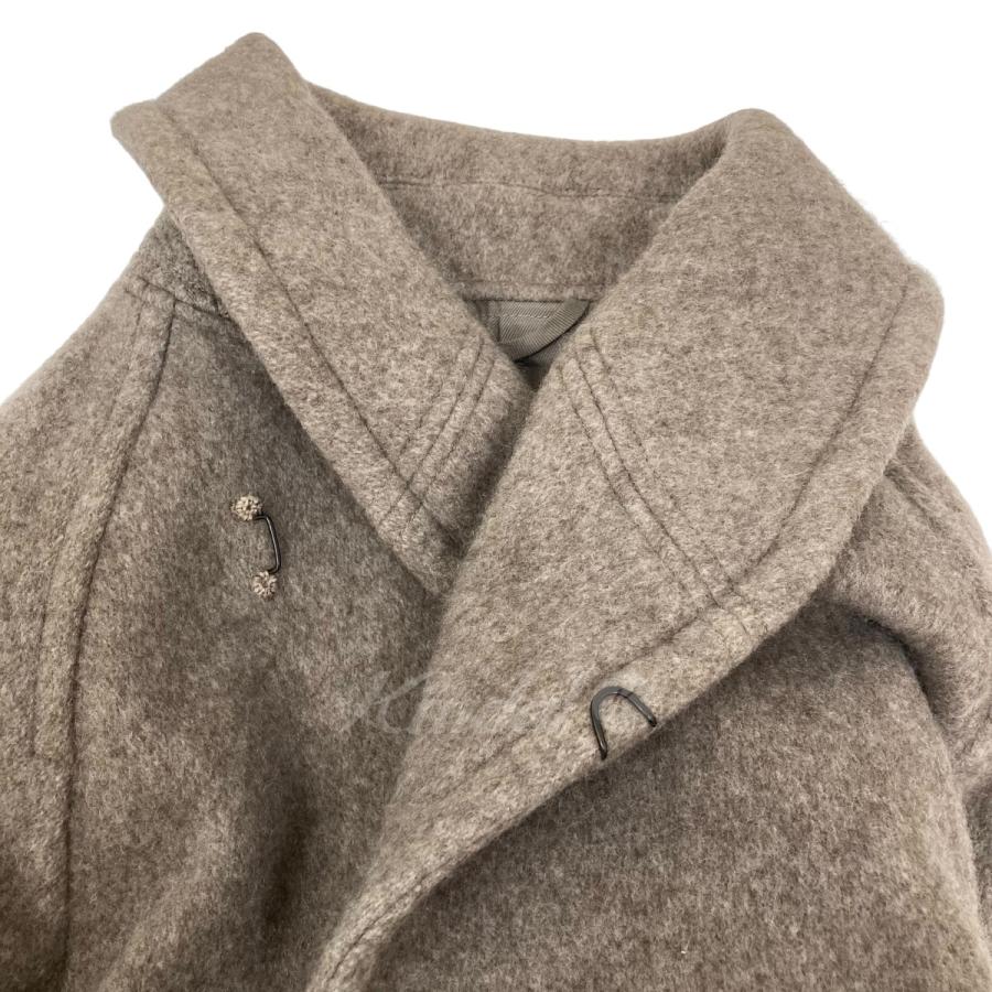 コモリ COMOLI 17AW ヤクウール ショールカラーコート ベージュ サイズ 