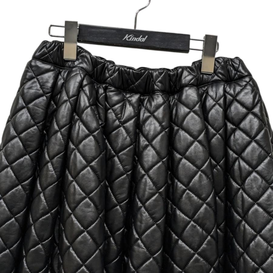 COMME des GARCONS / スカート/XS/フェイクレザー/BLK/GJ-S024/22AWQUILTED FAUX LEATHER SKIRT COMME des GARCONS 【値下げ】COMME 22AW QUILTED FAUX LEATHER SKIRT