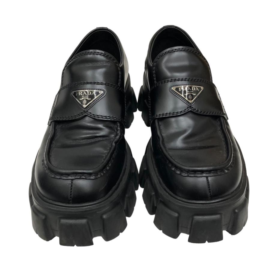 プラダ PRADA モノリス レザーローファー 2DE129 ブラック サイズ：7 1