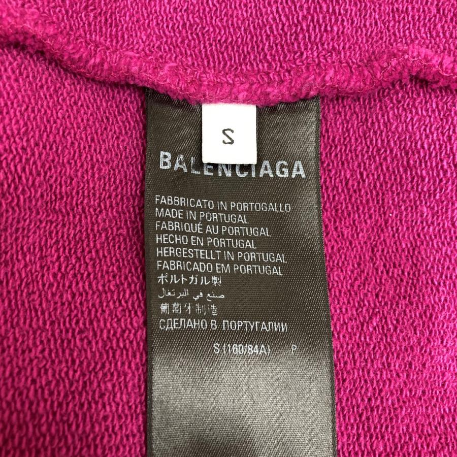 BALENCIAGA ユーズド加工キャンペーンロゴ刺繍プルオーバーパーカー 